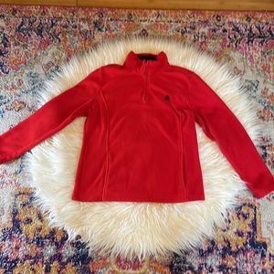 Brooks Brothers Red & Navy Fleece Pullover Size Large